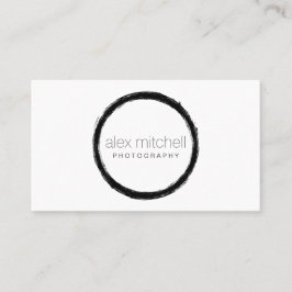 Minimal bruscirkelfotograf visitkort