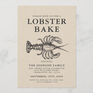 Minimal buffert Vintage Stil Inbjudan