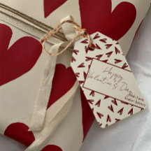 Minimal Burgundy & Cream Hearts Valentine