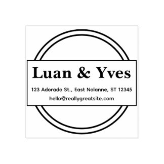 Minimal Business Address Stamp – Clean Name Design Stämpel