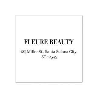 Minimal Business Address Stamp with Company Name Stämpel