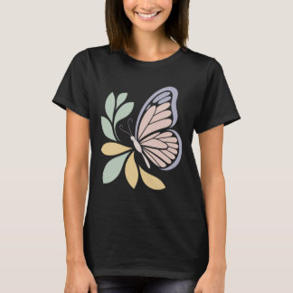 Minimal Butterfly Nature Illustration T Shirt