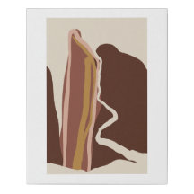Minimal Canyon Wall Art with Rock Layers