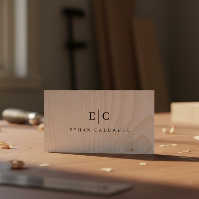 Minimal Carpenter - Modern Carpentry & Contractor Visitkort (Skapare uppladdad)