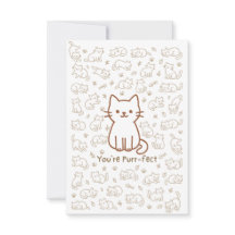 Minimal Cat Doodle Card | Line Drawing