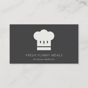 Minimal Catering för svart och vitt, modern och f Visitkort