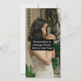 Minimal Celebrate Evenemang Tack Foto Text Kort