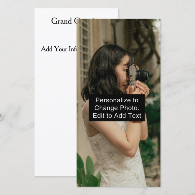 Minimal Celebrate Evenemang Tack Foto Text Kort (Fram/baksida)