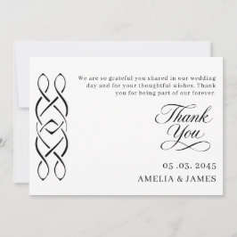Minimal Celtic Knot Wedding Thank You Card Tack Kort