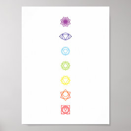 Minimal Chakra Line Symbols Poster