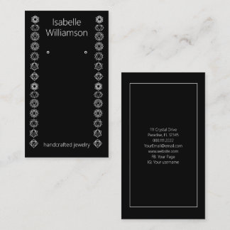 Minimal Chakras Handmade made Jewelry Earring Visn Visitkort