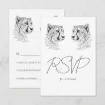 Minimal Cheetah Bröllop Elegant Safari Stil