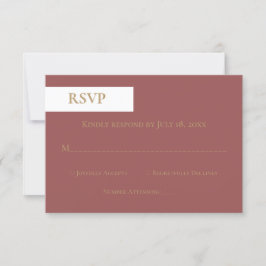 Minimal Chic Burgundy Guld-skript Monogram Bröllop OSA Kort