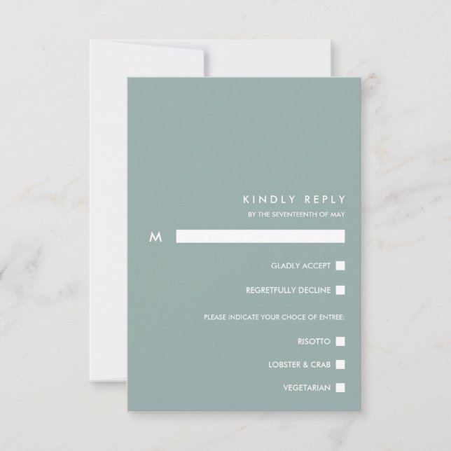 Minimal Chic Dusty Blue | Val av OSA måltid (Framsida)