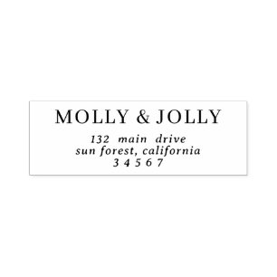 Minimal Chic Elegant typografi Returadress Självfärgande Stämpel