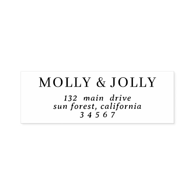 Minimal Chic | Elegant typografi Returadress Självfärgande Stämpel (Design)