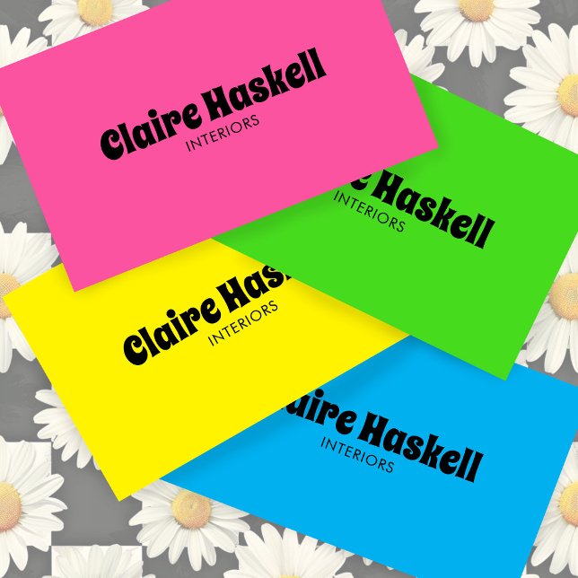 Minimal Chic för fet Shock rosa i Finare-skript Visitkort (Fancy Script Bold Hot Pink Chic Minimal Business Card
)