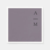 Minimal Chic för monogram Trendig Dusty Lila Bröll