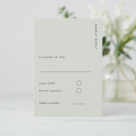 Minimal & Chic Light Sage Modern Simple Wedding OSA Kort