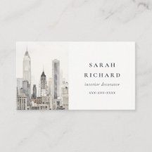 Minimal Chic New York City Skyline Watercolor
