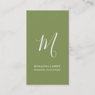 Minimal Chic Sage Grönt Modern Visitkort