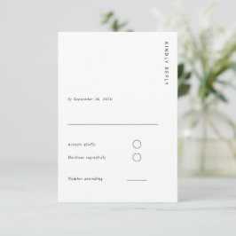 Minimal & Chic White Modern Simple Wedding OSA Kort