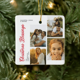 Minimal Christmas Blessings Script Family 6 Photos Julgransprydnad Keramik