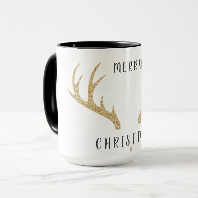 Minimal Christmas Line Art Tree | KaliraArts Mugg (Framsida vänster)