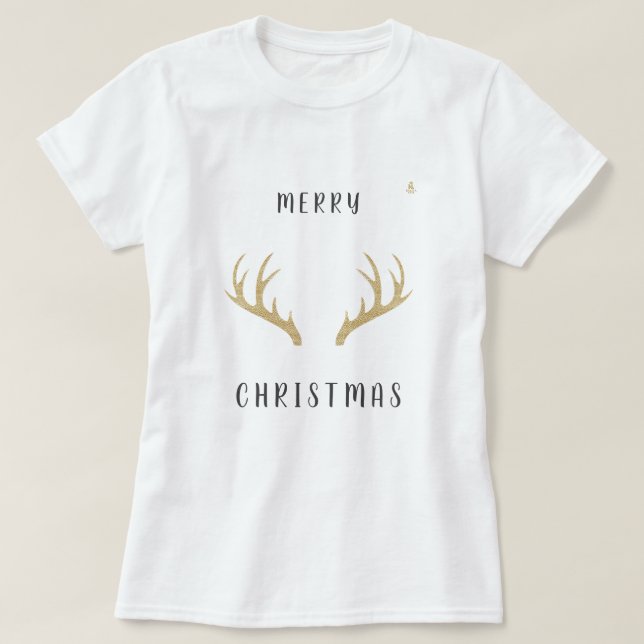 Minimal Christmas Line Art Tree | KaliraArts T Shirt (Design framsida)