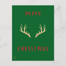 Minimal Christmas Line Art Tree | KaliraArts Vykort