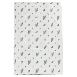 Minimal Christmas Pattern, Pine, Berries