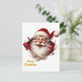 Minimal Christmas Postcard | Line Art Tree | Kalir Helg Vykort