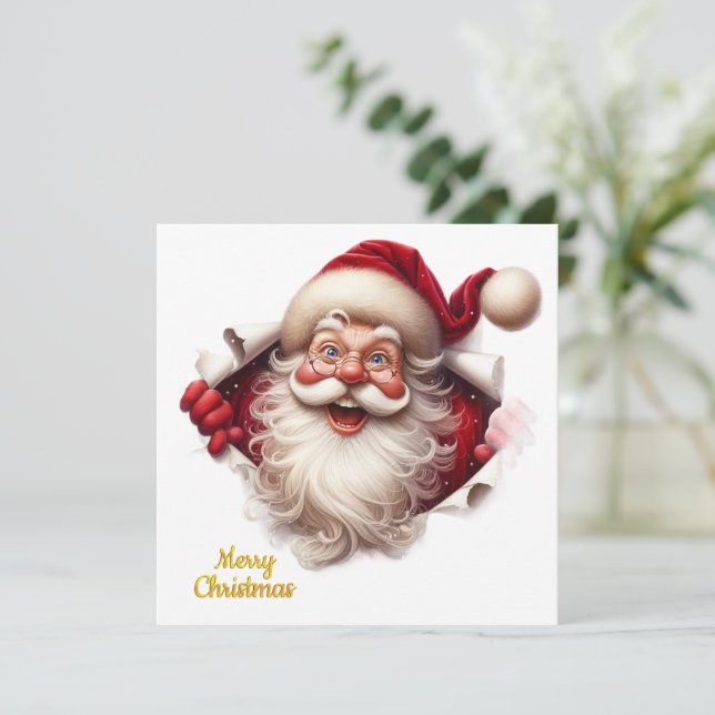 Minimal Christmas Postcard | Line Art Tree | Kalir Kort (Stående Fram)