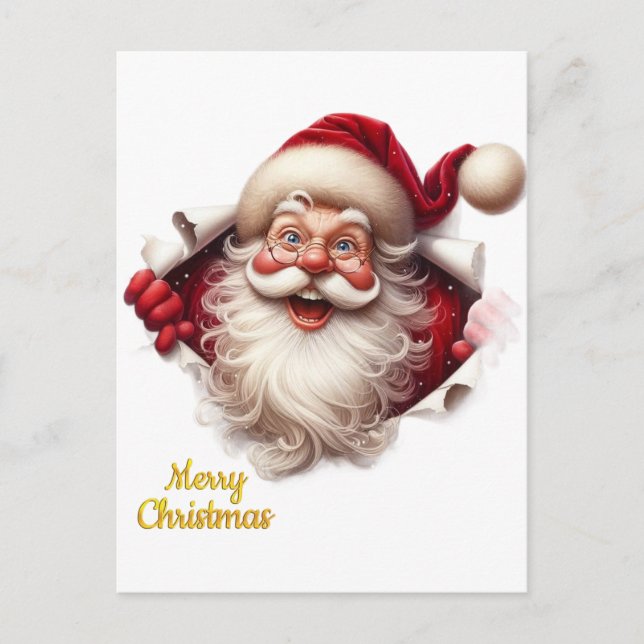 Minimal Christmas Postcard | Line Art Tree | Kalir Vykort (Framsida)