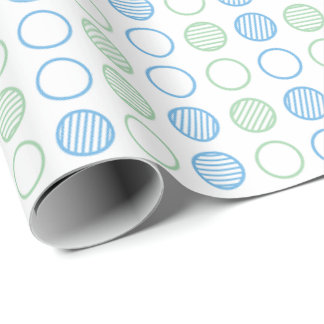Minimal cirkelrutnätsmönster presentpapper
