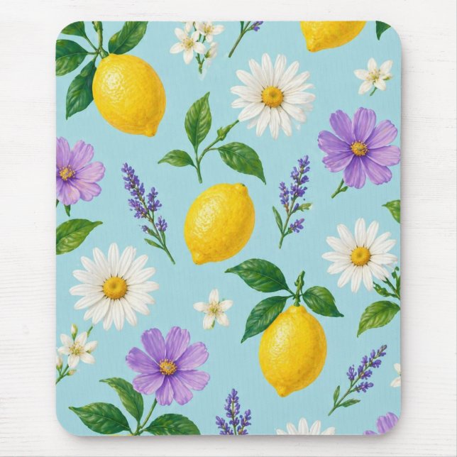 Minimal Citron Blommig Musmatta (Framsidan)
