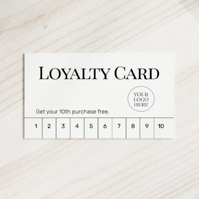 Minimal Classic Business Flat Loyalty Card Lojalitetskort (Skapare uppladdad)