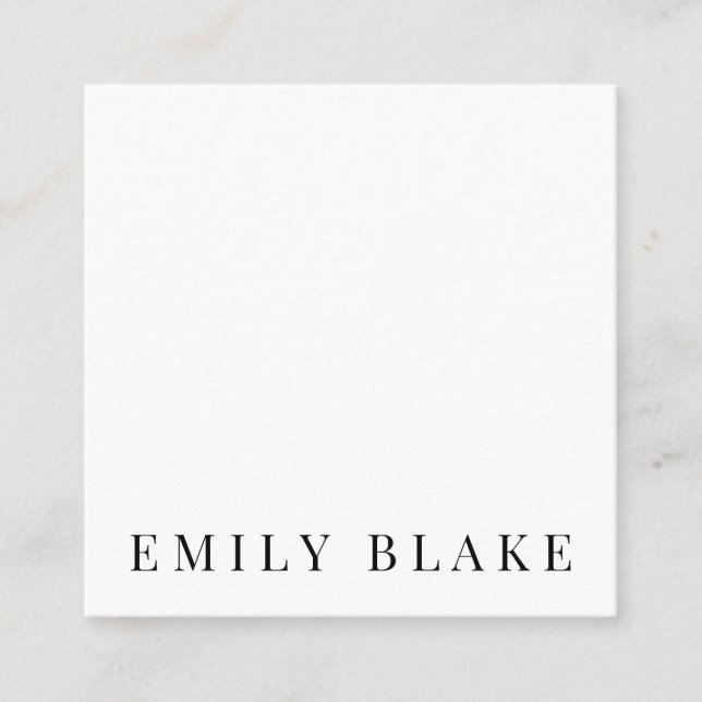 Minimal Classic Business Fyrkantigt Visitkort (Framsida)