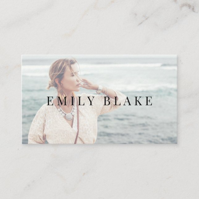 Minimal Classic Photo Business  Visitkort (Framsida)