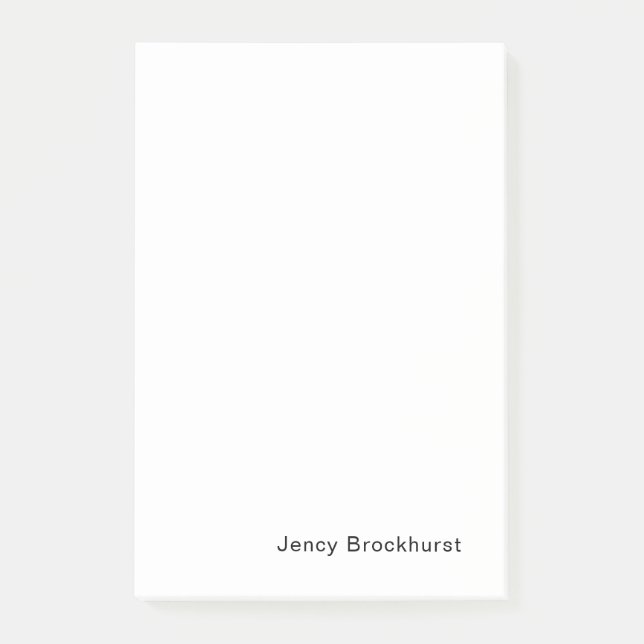 Minimal Classic White Masculine Design Post-it Block (Framsida)