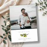 Minimal Clean Gräs-jejakfoto i Gren Julkort<br><div class="desc">Om du vill ha fler anpassningar eller andra matchande artiklar kan du kontakta mig på yellowfebstudio@gmail.com</div>