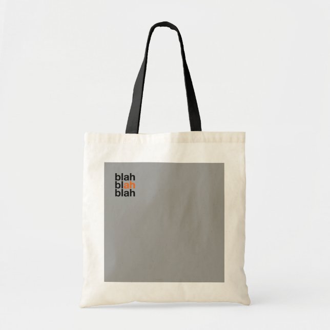 Minimal Color Block Tote Bag – Blah Blah Blah Tygkasse (Framsidan)