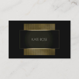 Minimal Conceptual Black Guld Hairdresser Visitkort