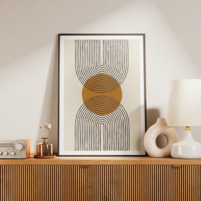 Minimal contemporary med båge och cirkel poster (Skapare uppladdad)