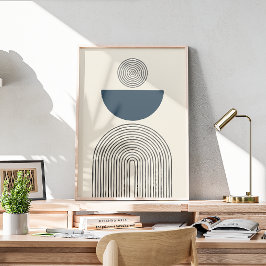 Minimal contemporary med geometrisk båge poster