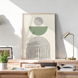 Minimal contemporary med geometrisk båge poster