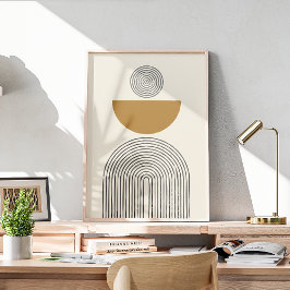 Minimal contemporary med geometrisk båge poster