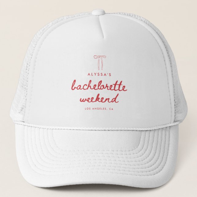 Minimal Coquette Manus Bachelorettehelg Keps (Framsida)