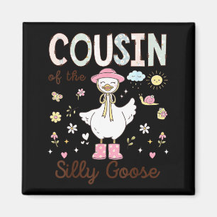 Minimal Cousin Silly Goose Första Födelsedag Magnet