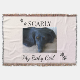 Minimal Cream Blush Pet Photo Filt